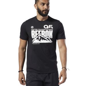 Reebok Retro Winter Speedwick T Shirt Herren - Schwarz - DE 158-FXE